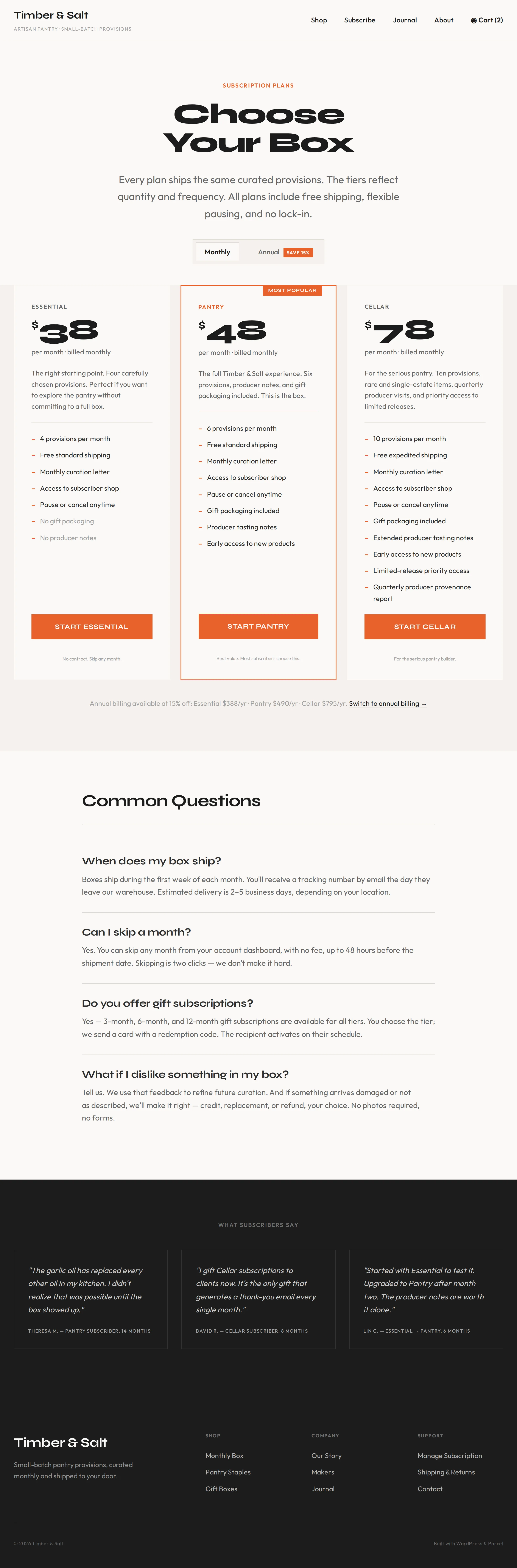 Pricing preview