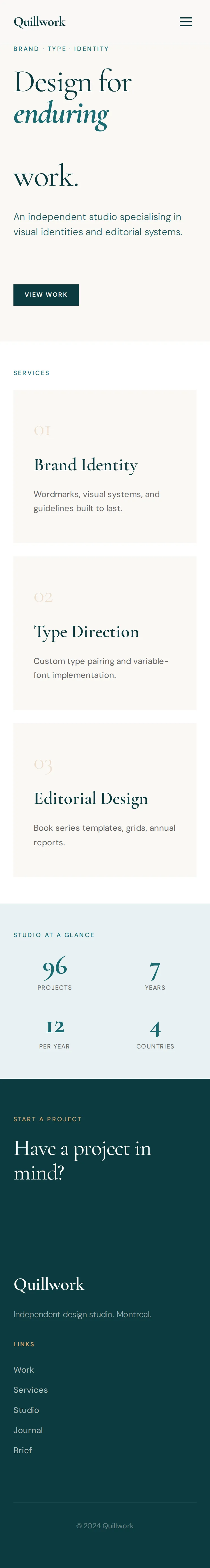 Front — 375px preview